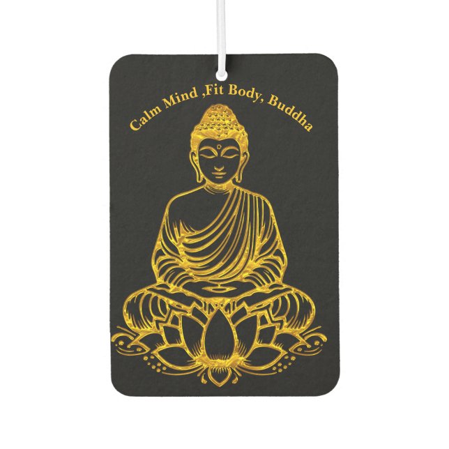 Buddha in der Pose Lotus Autolufterfrischer (Vorderseite)