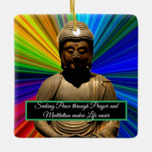 Buddha in Meditation Keramikornament