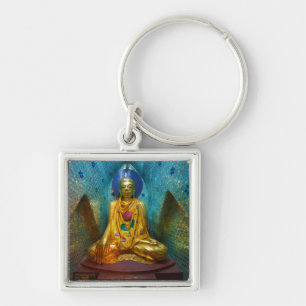 Buddha in verzierter Nische Schlüsselanhänger
