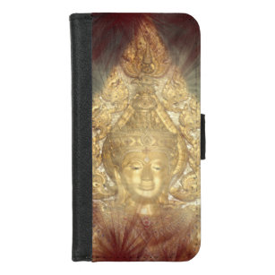 Buddha, iPhone, Plus, Geldbeutel, buntes+ Handwerk iPhone 8/7 Geldbeutel-Hülle