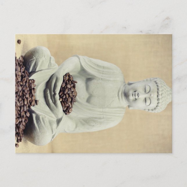 Buddha Kaffeebohnen Postkarte (Vorderseite)
