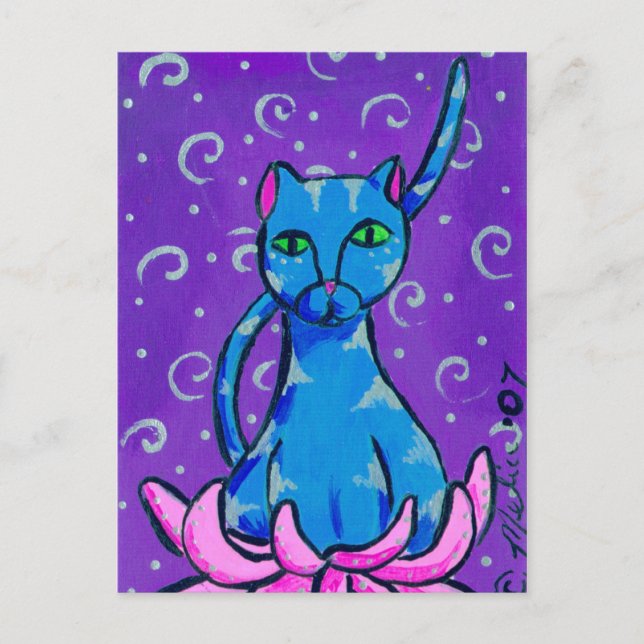 Buddha Kitty Postkarte (Vorderseite)