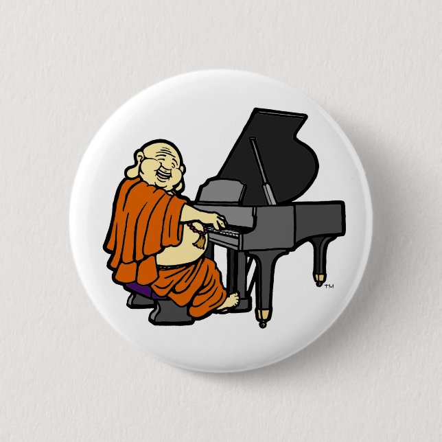 Buddha-Klavier-Knopf Button (Vorderseite)