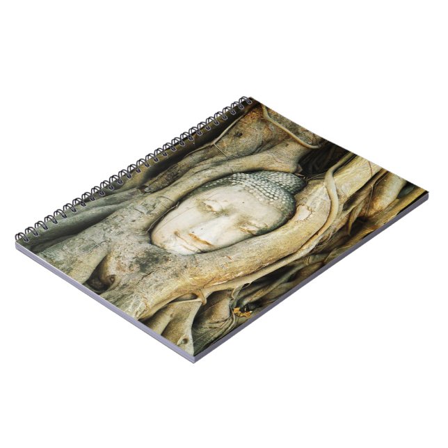 Buddha Kopf in der Feigenbaum .. Ayutthaya, Thaila Notizblock (Linke Seite)