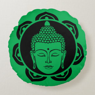 Buddha Kopf-Meditationskissen Rundes Kissen