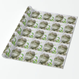 Buddha-Kopfstatue Geschenkpapier