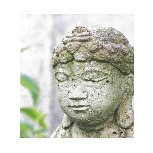 Buddha-Kopfstatue Notizblock (Vorderseite)