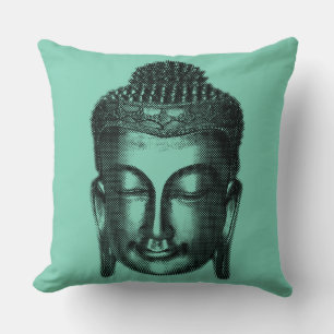 Buddha Lächeln II - halb schwarz + Ihre Ideen Kissen