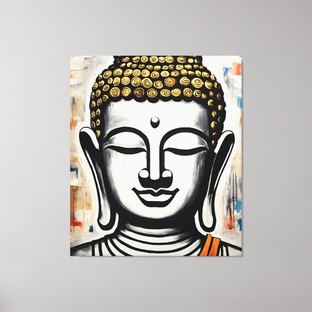 Buddha Leinwand Malerei, Galerie ummantelt (Vorderseite)