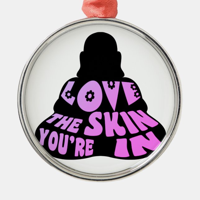 Buddha-Liebe Lila Ornament Aus Metall (Vorne)