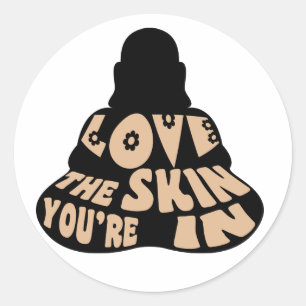 Buddha-Liebe Runder Aufkleber