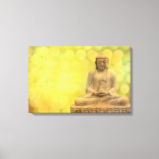 buddha light (yellow) leinwanddruck