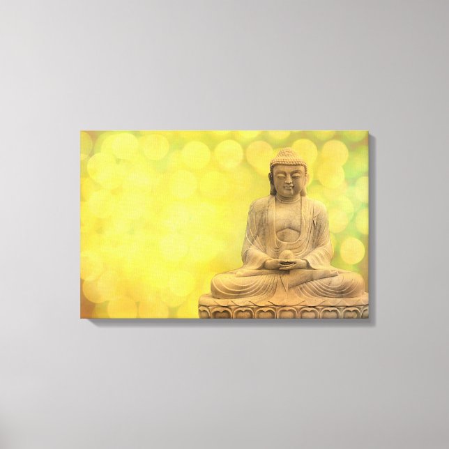 buddha light (yellow) leinwanddruck (Vorderseite)