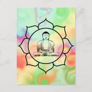 Buddha Lotus Postkarte
