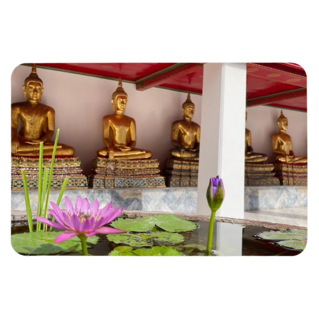 Buddha lotus wat pho magnet (Horizontal)