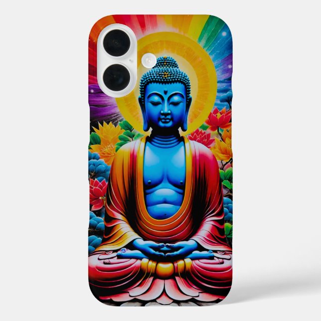 Buddha Luminous Awakening iPhone 16 Hülle (Rückseite)