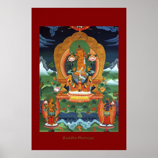 Buddha Maitreya Religious Art Poster Serie (Vorne)