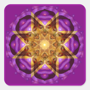 Buddha-Mandala-Kunst Quadratischer Aufkleber