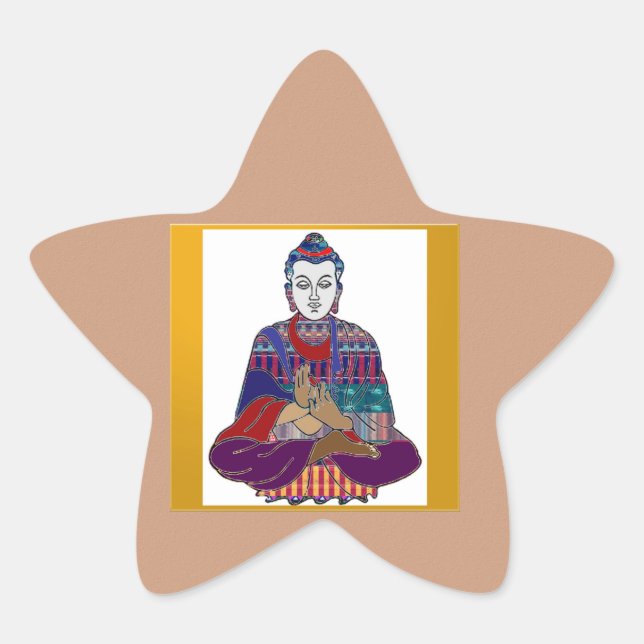 BUDDHA Master Yoga Spirit Lord Teacher Meditation Stern-Aufkleber (Vorderseite)