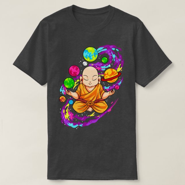 Buddha Meditate Yoga Zen Universe T-Shirt (Design vorne)