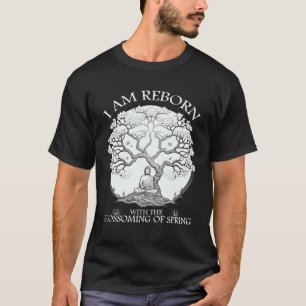 Buddha-Meditation Kirschblütenbaum Zen-Buddhismus T-Shirt