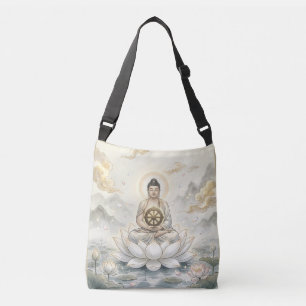 Buddha-Meditations-Kunst-Umhängetasche - Serener B Tragetaschen Mit Langen Trägern