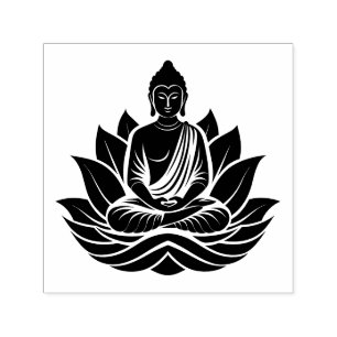 Buddha meditiert Lotussitz #1B Nur Bild Kein Text Permastempel