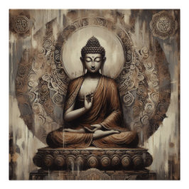 BUDDHA MEDITING, A P #2 POSTER
