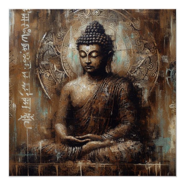 BUDDHA METALLIC PAINT ART #14 POSTER (Vorderseite)