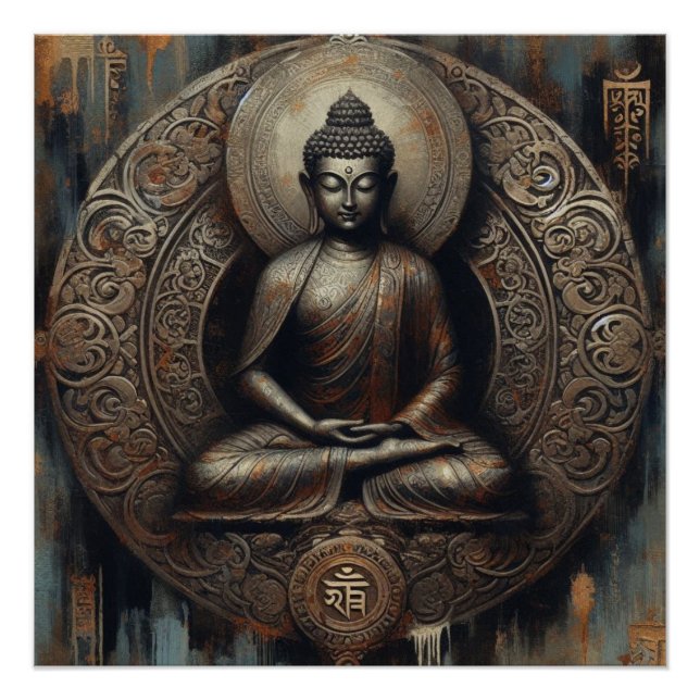 BUDDHA METALLIC PAINT ART #16 POSTER (Vorderseite)