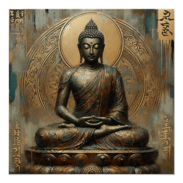 BUDDHA METALLIC PAINT ART #17 POSTER (Vorderseite)