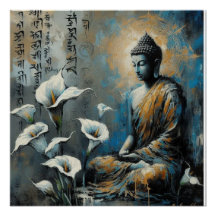 BUDDHA METALLIC PAINT ART #1