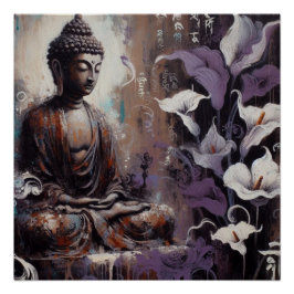 BUDDHA METALLIC PAINT ART #22 POSTER