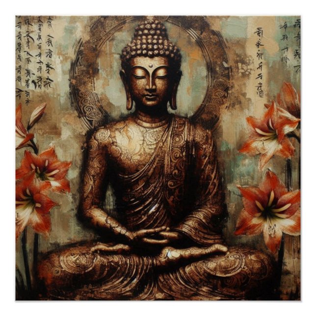 BUDDHA METALLIC PAINT ART #25 POSTER (Vorderseite)