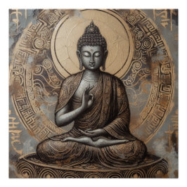 BUDDHA METALLIC PAINT ART #8 POSTER