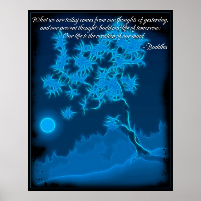 Buddha Mind Quote Poster (Vorne)
