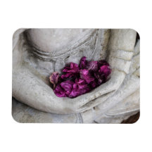 BUDDHA MIT BLUSTERN FLEXIBLES FOTO MAGNET