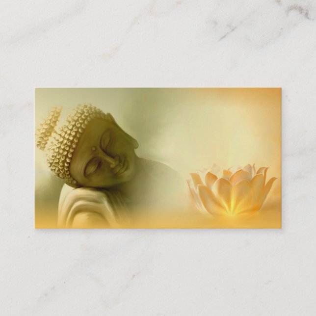 Buddha mit Lotus-Visitenkarte Visitenkarte (Vorderseite)