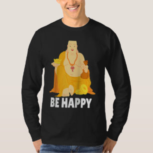 Buddha Mönch Namaste Betend Beten Lächeln Glücklic T-Shirt