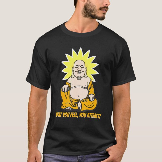 Buddha Monk Namaste Buddhismus, was Sie fühlen, At T-Shirt (Vorderseite)
