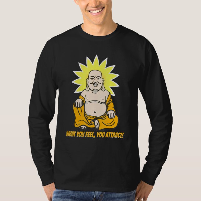 Buddha Monk Namaste Buddhismus, was Sie fühlen, At T-Shirt (Vorderseite)