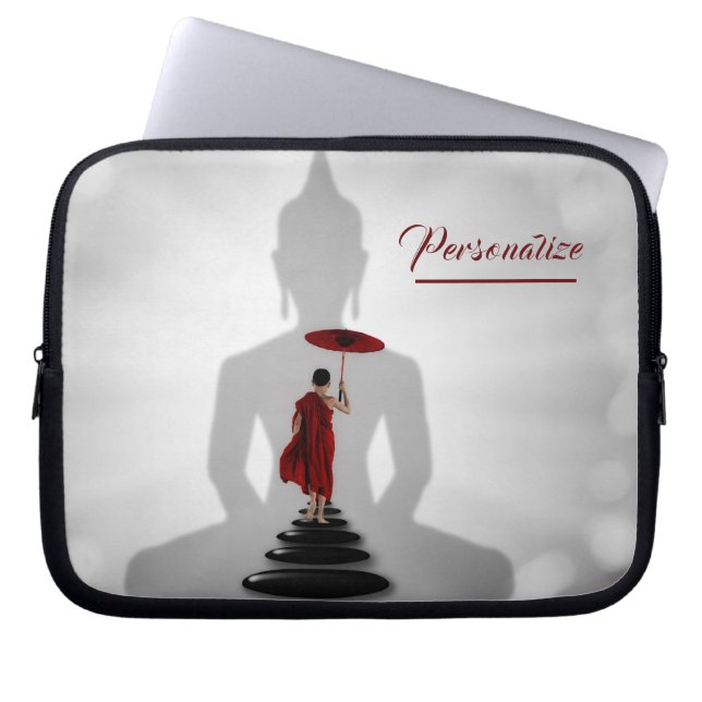 Buddha Monk Zen Meditation Persönliche Gestaltung  Laptopschutzhülle (Vorderseite)