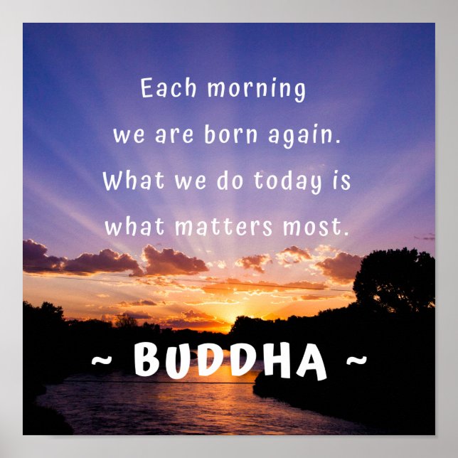 Buddha Morning Zitat Poster (Vorne)