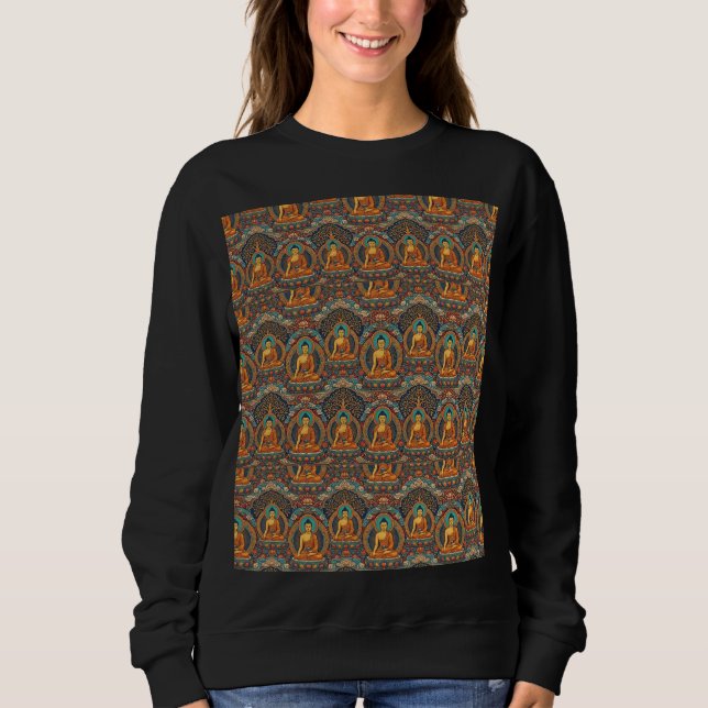 Buddha-Muster Sweatshirt (Vorderseite)