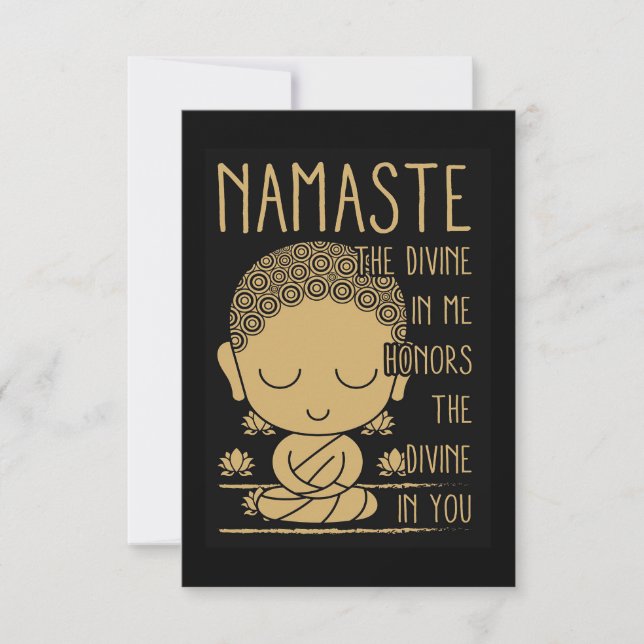 Buddha Namaste das Göttliche in mir RSVP Karte (Vorderseite)