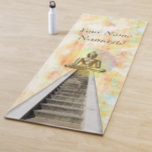 Buddha Namasté pastell Aquarell-Yoga-Matte