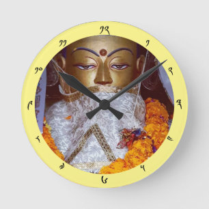 Buddha Offerings & Dharma Time, Himalaya, Nepal Runde Wanduhr