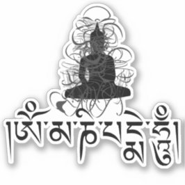 Buddha Om Mani Padme Hum Buddhistisches Mantra Aufkleber
