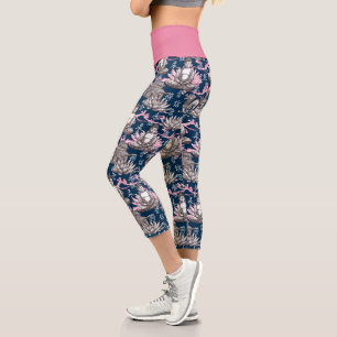Buddha Pattern Capri Leggings
