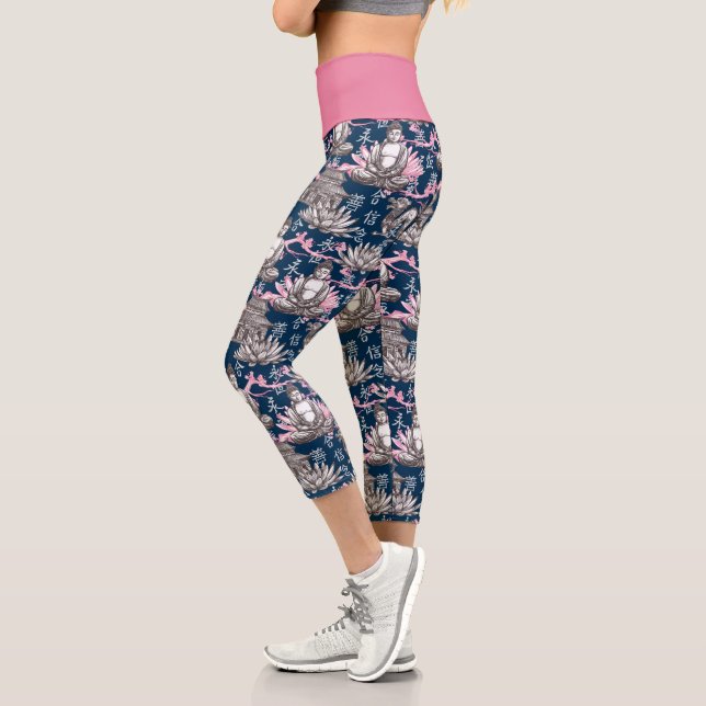 Buddha Pattern Capri Leggings (Links)